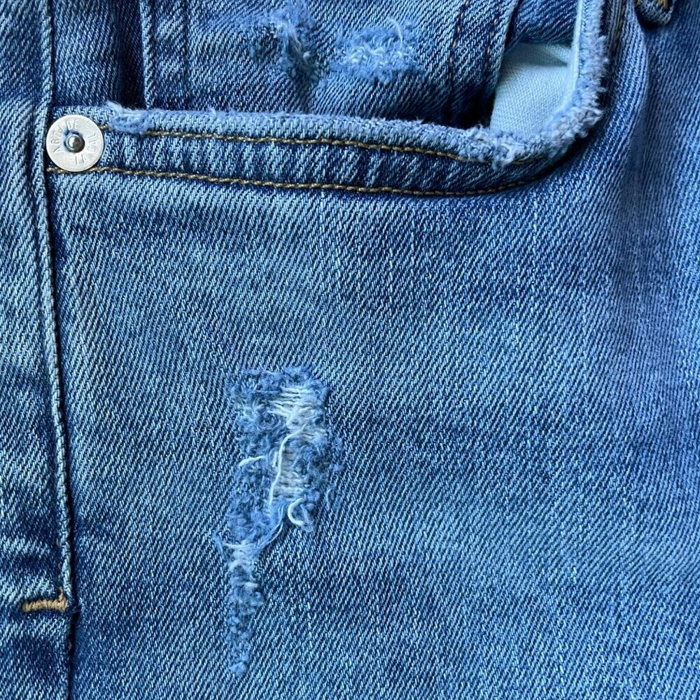 Agolde Sophie Skinny Jeans Size 26 Distressed High Rise Blue Cotton Blend - Picture 6 of 11